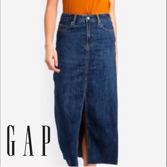 gap denim maxi dress